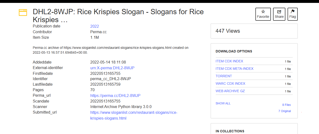 SloganList permanently archived by Perma.cc academic system